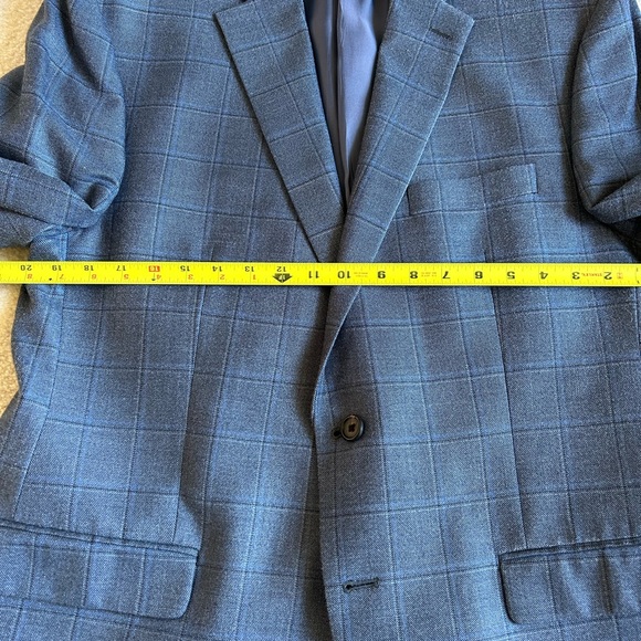 Lauren Ralph Lauren Plaid Blue Silk Wool Blend Sports Coat 44R - Picture 5 of 13